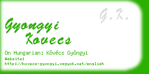 gyongyi kovecs business card