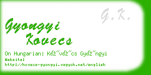 gyongyi kovecs business card